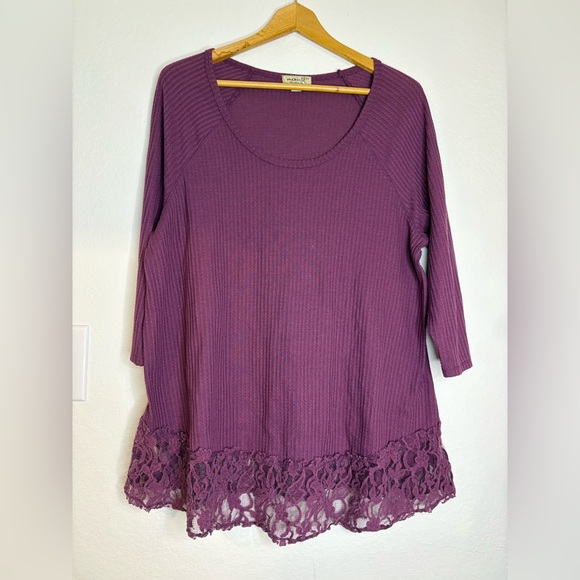 OneWorld Tops - 🍇OneWorld Lace Tunic🍇